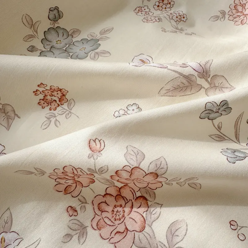 100% Cotton Luxury Duvet Cover Set with 2 Pillowcases - Floral Design, Elegant & Breathable Bedding Set, Multiple Sizes