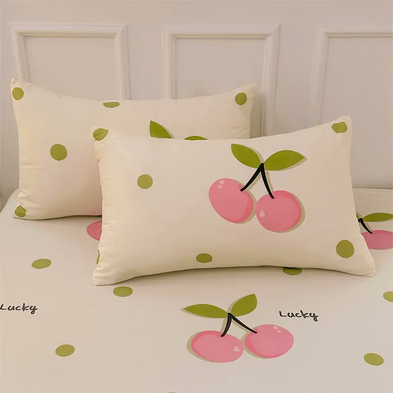 Luxury 100% Cotton Printed 3-Piece Duvet Cover Set (1 Duvet Cover + 2 Pillowcases), Breathable Soft Bedding Set, Multiple Sizes