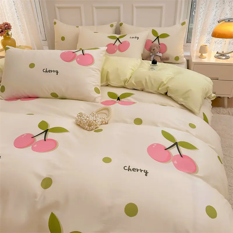 Luxury 100% Cotton Printed 3-Piece Duvet Cover Set (1 Duvet Cover + 2 Pillowcases), Breathable Soft Bedding Set, Multiple Sizes