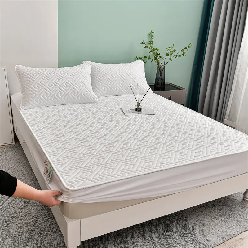 A-Class Antibacterial Quilted Mattress Cover,Mattress Protector,Fitted Sheet - Soft, Safe, and Hypoallergenic,Comfort