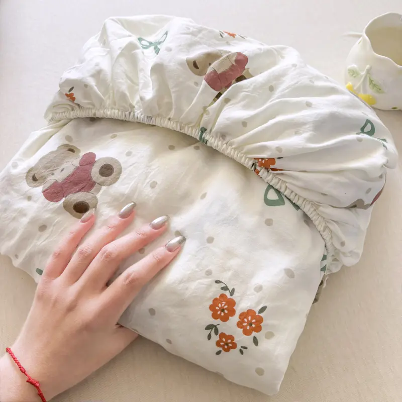 Ultra-Soft Pre-Washed Microfiber Printed Fitted Sheet with Pillowcases - Mattress Protector, Hypoallergenic, Easy Care