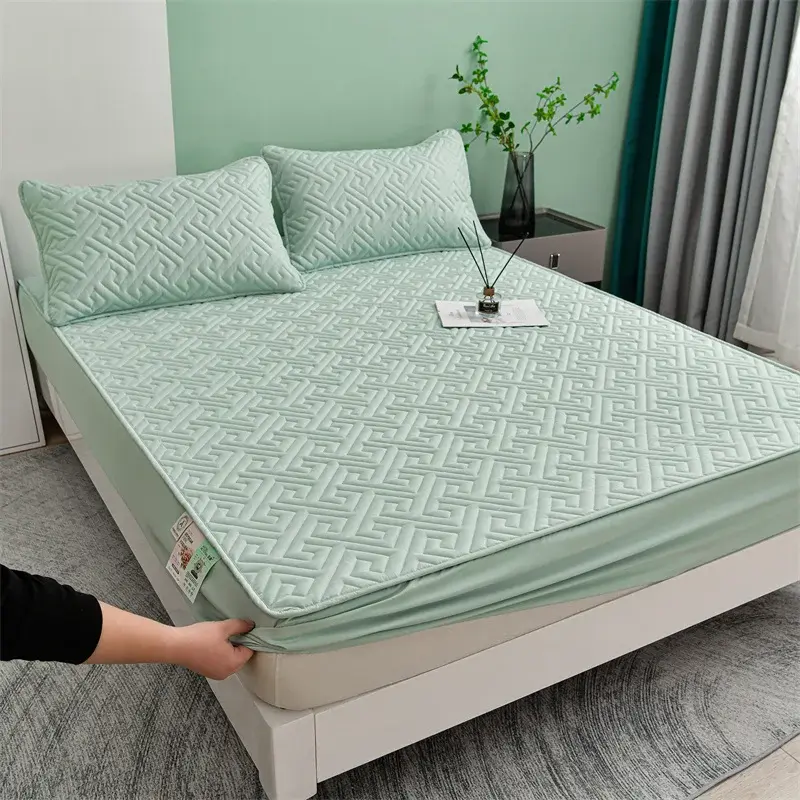 A-Class Antibacterial Quilted Mattress Cover,Mattress Protector,Fitted Sheet - Soft, Safe, and Hypoallergenic,Comfort