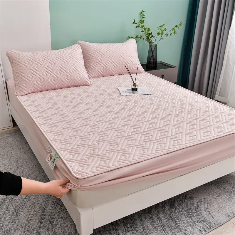 A-Class Antibacterial Quilted Mattress Cover,Mattress Protector,Fitted Sheet - Soft, Safe, and Hypoallergenic,Comfort