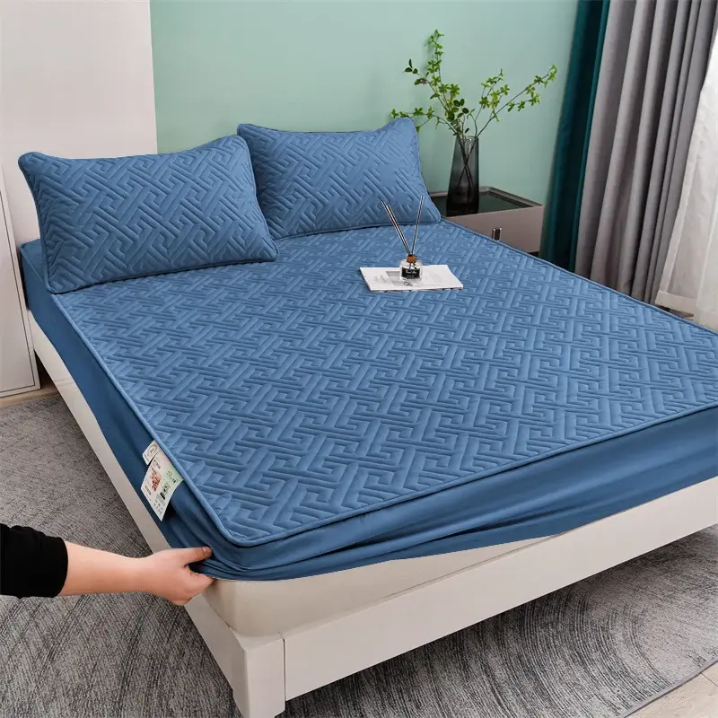 A-Class Antibacterial Quilted Mattress Cover,Mattress Protector,Fitted Sheet - Soft, Safe, and Hypoallergenic,Comfort