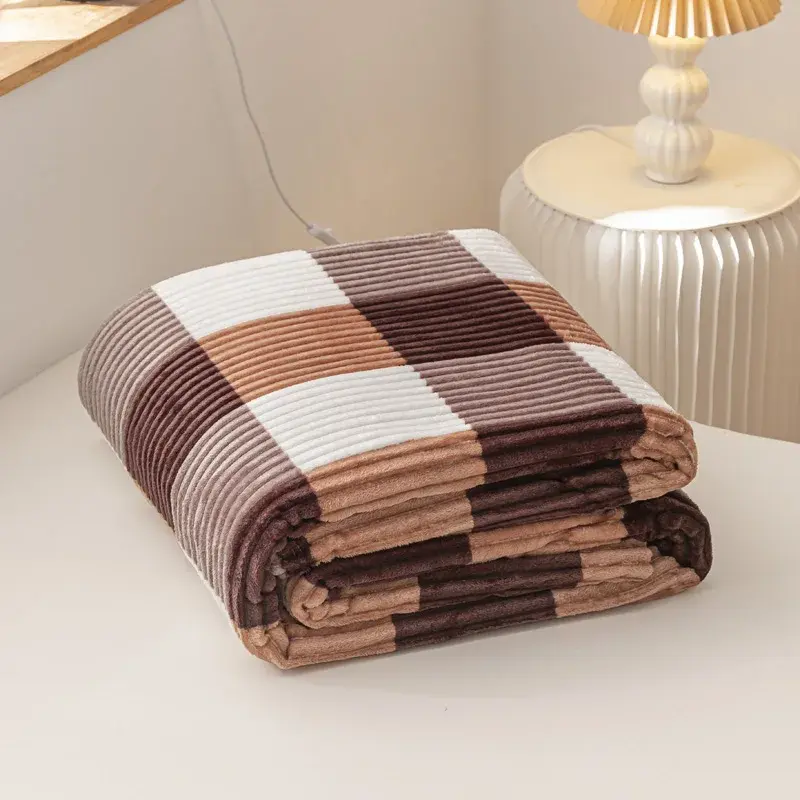 Flannel Plush Striped Printed Throw Blanket - Soft, Cozy, and Charming, Elevate Your Snuggle Time with Artistic Flair