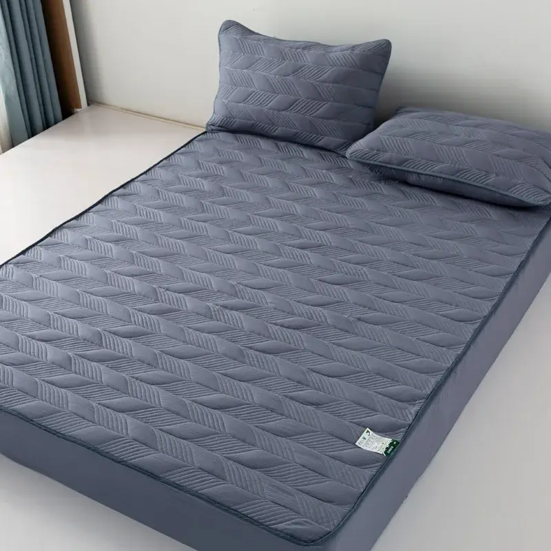 Luxury Hotel Quality Cotton Mattress Cover - Premium Mattress Protector, Fitted Sheet, and Bed Skirt Sheet, Antibacterial