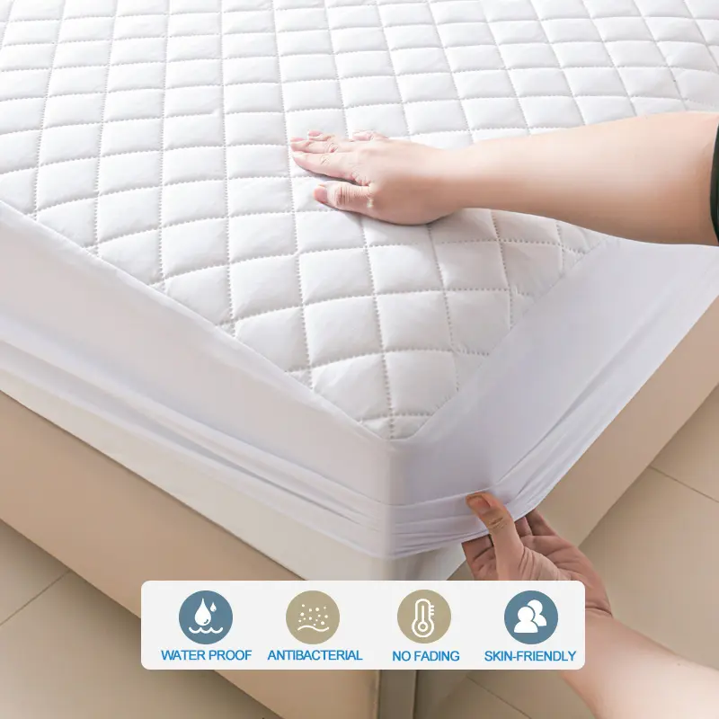 Home Mattress Cover Waterproof Mattress Protector Thickened Quilted Bed Cover Breathable Fitted Bed Sheet 140x200/160x200