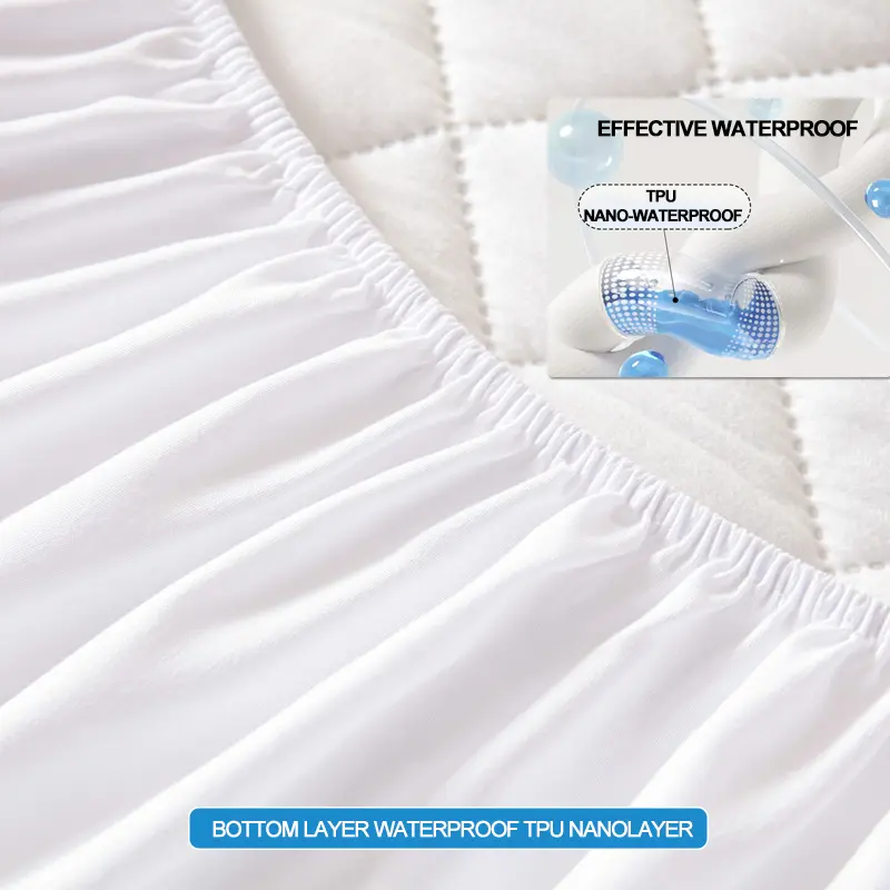Home Mattress Cover Waterproof Mattress Protector Thickened Quilted Bed Cover Breathable Fitted Bed Sheet 140x200/160x200