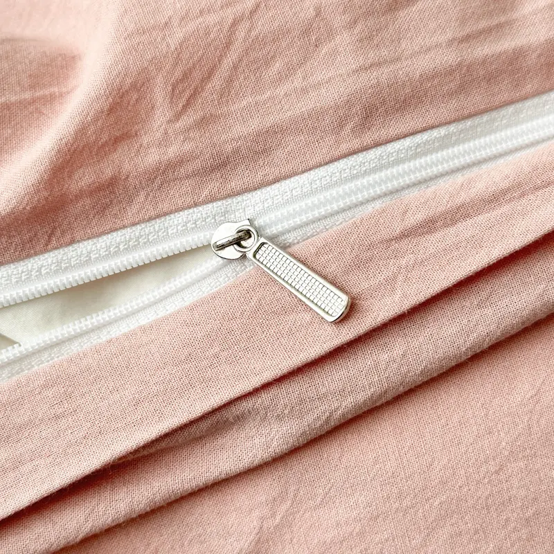 100% Cotton Duvet Cover 1Piece- Solid Color Luxury, Pre-Washed for Softness, Single Duvet Cover for Bedroom - Zipper Closure