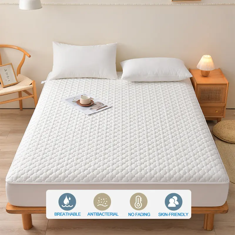 Premium Mattress Cover Quilted Mattress Protector Breathable Bed Sheet,Hypoallergenic Antibacterial,Anti-mites& Anti-Slip