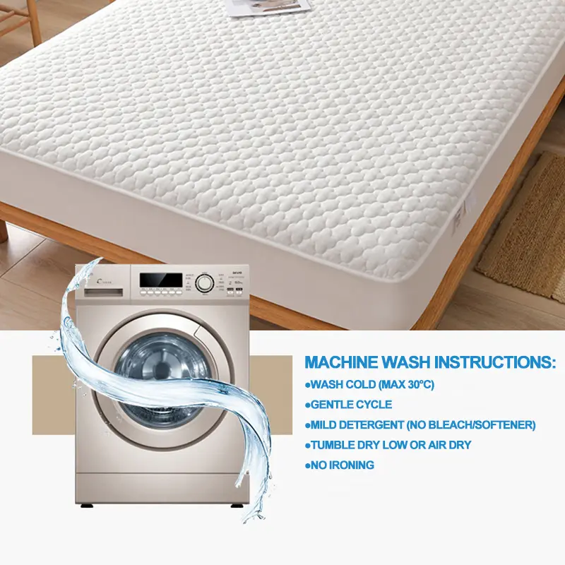 Premium Mattress Cover Quilted Mattress Protector Breathable Bed Sheet,Hypoallergenic Antibacterial,Anti-mites& Anti-Slip
