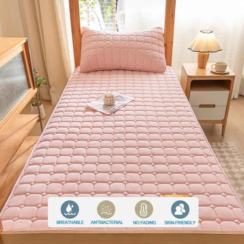 Thickened Mattress Cover Top Layer Cotton Mattress Protector Breathable Bed Fitted Sheet for Students, Youth, Children, Adults