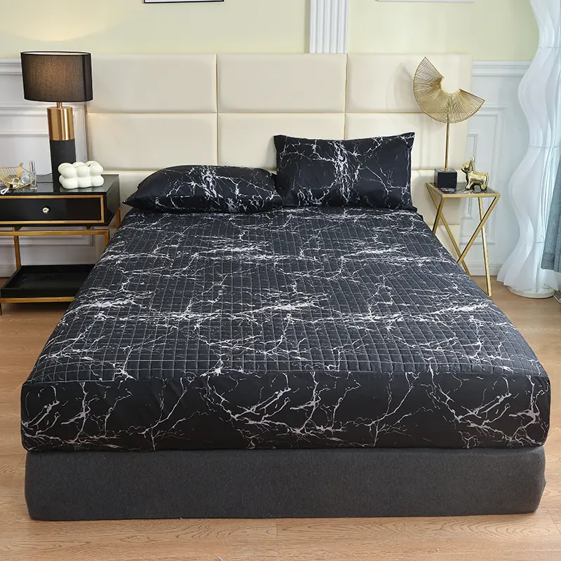 Eco-Friendly Butterfly Print Quilted Bed Mattress Cover Fitted Sheet - Cozy, Whimsical Touch for Your Bedroom Retreat