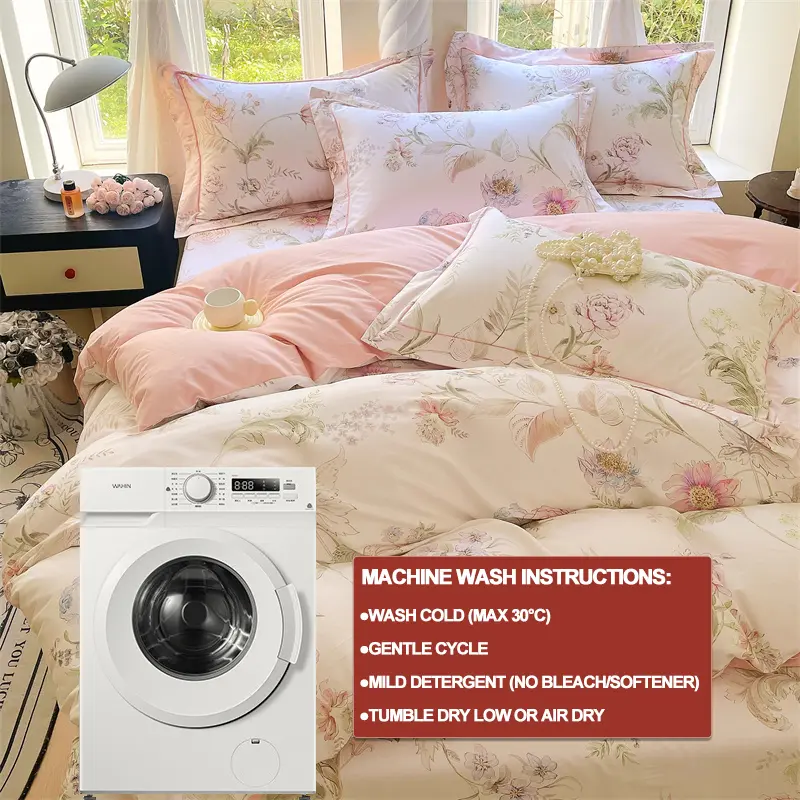 Luxury High-density 100% Cotton Bedding Set 3 Piece, Duvet Cover Set 1 Duvet Cover 2 Pillowcase,Single/Double/200x200/220x240