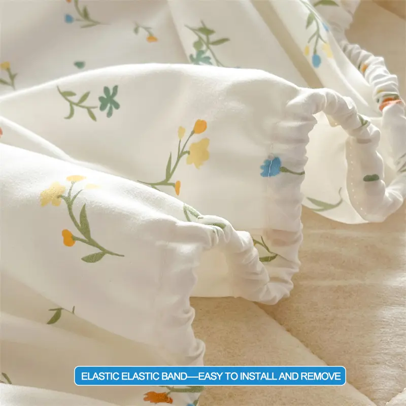 Quilted  Mattress Cover Antimicrobial Mattress Protector- Hypoallergenic & Breathable,Cotton Surface for Lasting Comfort