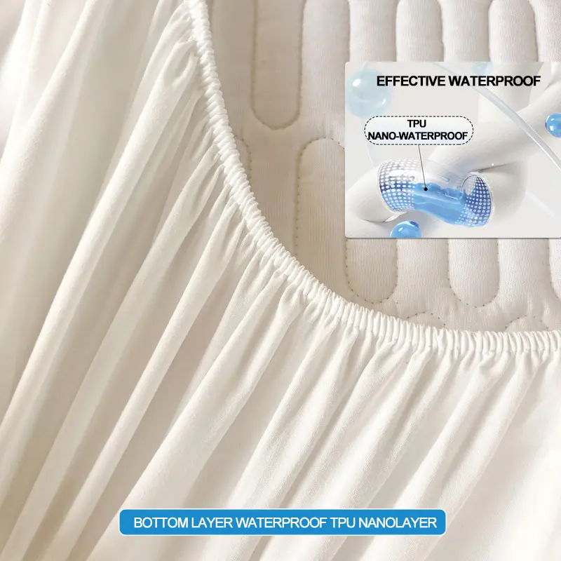 Waterproof Mattress Cover,Mattress Protector,Breathable,Dust Proof,Antibacterial Anti-Slip Hypoallergenic,For All Seasons