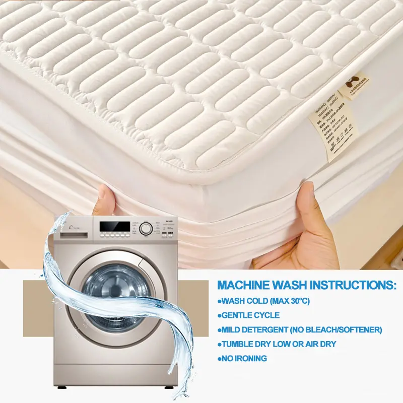 Waterproof Mattress Cover,Mattress Protector,Breathable,Dust Proof,Antibacterial Anti-Slip Hypoallergenic,For All Seasons
