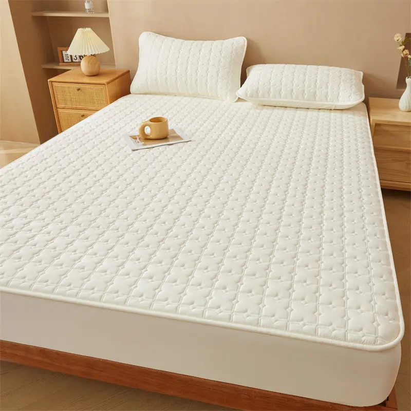 New Quilted Waterproof Mattress Protector- A-Class Health Standard, Cotton Top Layer, Antibacterial- Bedroom Mattress Cover