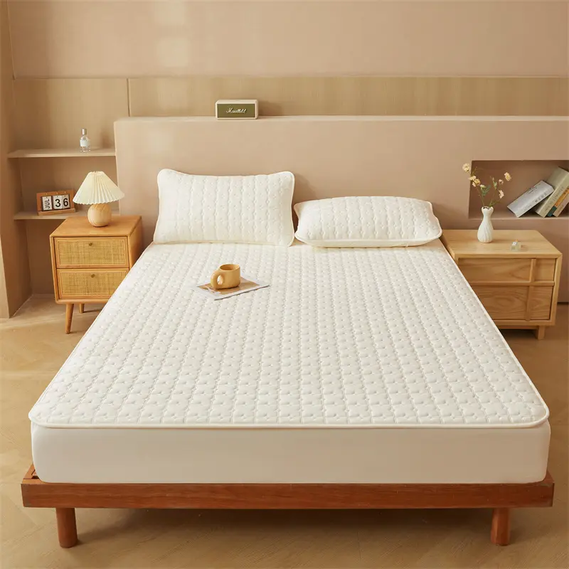 New Quilted Waterproof Mattress Protector- A-Class Health Standard, Cotton Top Layer, Antibacterial- Bedroom Mattress Cover