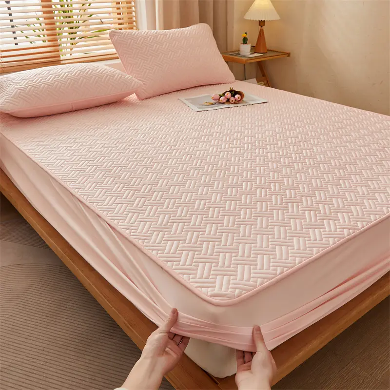 Hotel-grade Breathable Soft Mattress Cover, Mattress Protector,Antibacterial Silent Thickened Fitted Sheet, Anti-slip Durable