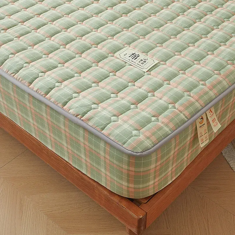 A-Class Antibacterial Washed Cotton Mattress Protector Cover- Soft, Hypoallergenic, Crafted for a Tranquil Sleep Haven