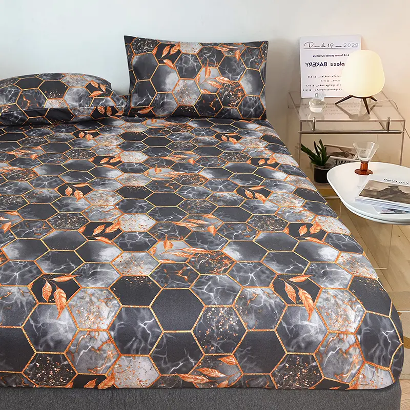 Elegant Polyester Brushed Bed Fitted Sheet - Luxurious Feel, Easy Care, Twin/Full/King/Queen Size
