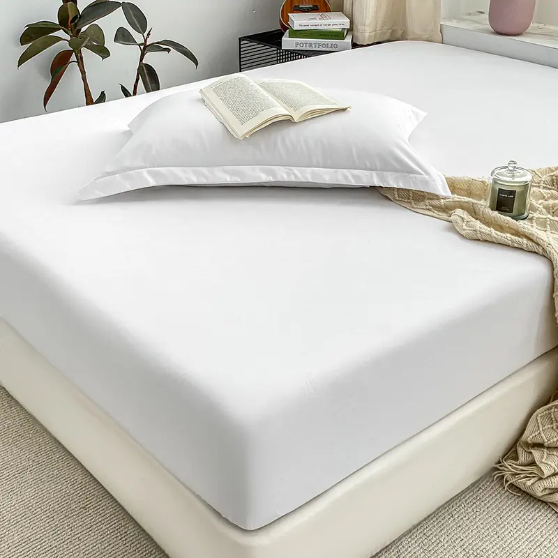Solid Brushed Bed Sheet Set,Premium Fitted Sheet and Pillowcases,Soft Sateen Finish for Luxurious Comfort,Easy Care