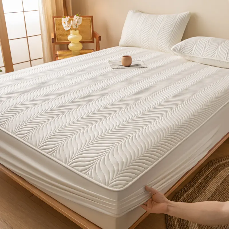 Waterproof Mattress Protector 1Piece- Mattress Cover Healthy Antimicrobial Hypoallergenic, Noiseless, Fits 5-28cm/2-11" Deep