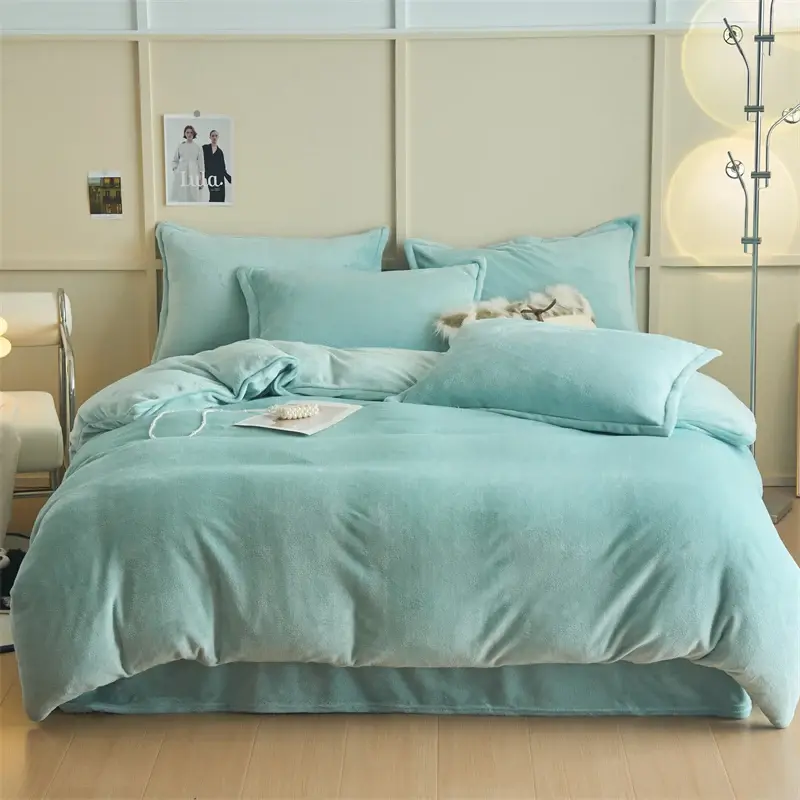 Solid Thick Flannel Duvet Cover - Ultra-Plush Weighted Blanket Alternative, Hypoallergenic, Drape Yourself in Cozy Comfort