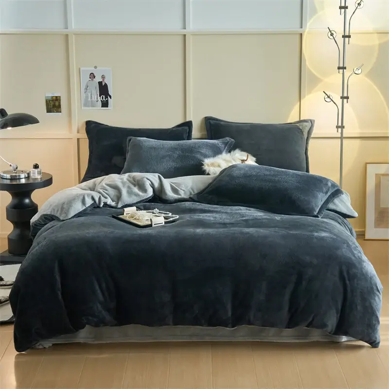 Solid Thick Flannel Duvet Cover - Ultra-Plush Weighted Blanket Alternative, Hypoallergenic, Drape Yourself in Cozy Comfort