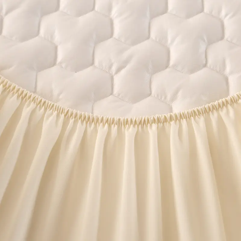 1 Piece Waterproof Mattress Protector Mattress Cover- Solid Color,Antimicrobial Hypoallergenic, Noiseless, Fits 5-28cm Deep