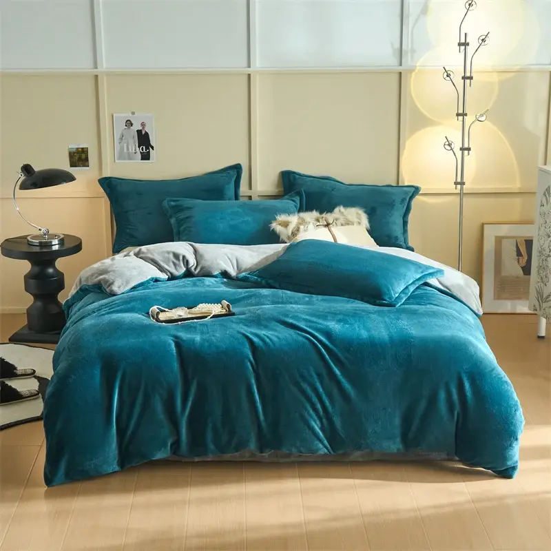 Solid Thick Flannel Duvet Cover - Ultra-Plush Weighted Blanket Alternative, Hypoallergenic, Drape Yourself in Cozy Comfort