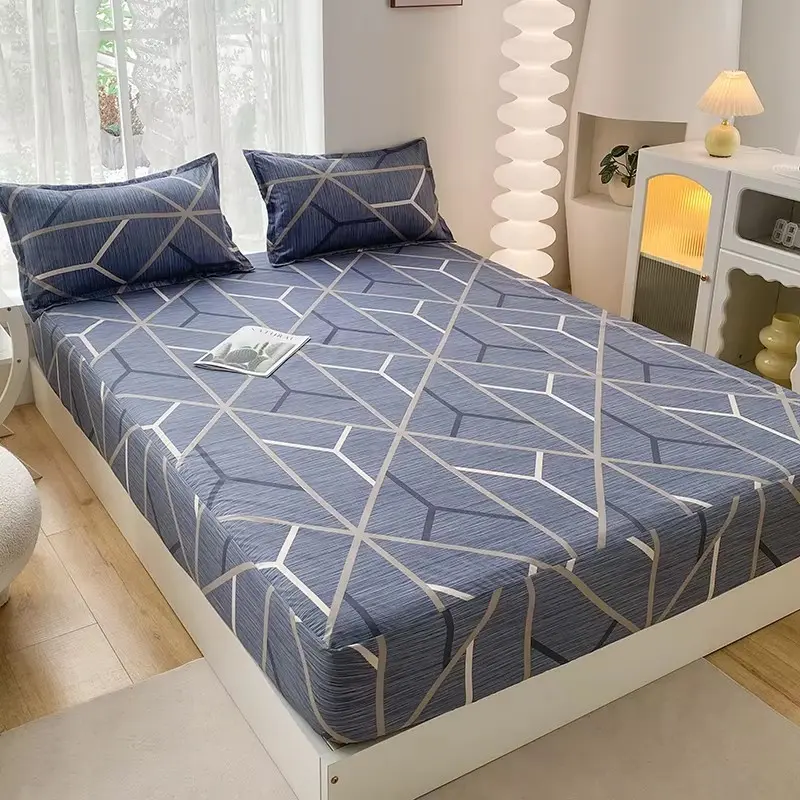 Cozy Waterproof Fitted Sheet in Playful Designs - Soft, Durable, Mattress Protect Cover,Stylish Protection for Your Bed