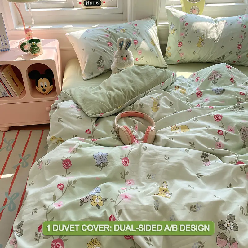 NEW Microfiber Bedding Set 3Piece,Duvet Cover Set(1 Duvet + 2 Pillowcases) -Wrinkle-Free,Breathable,Ultra-Soft Quilt Cover