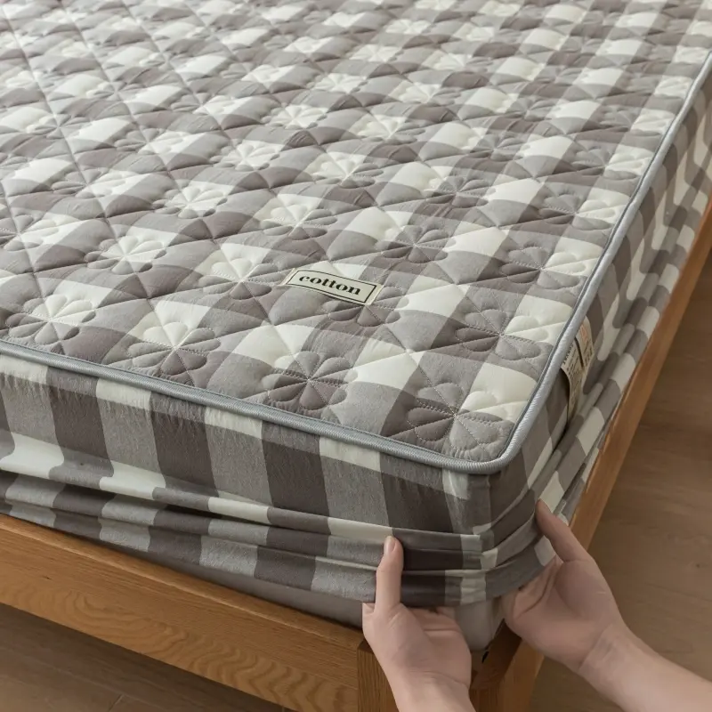 A-Class Antibacterial Washed Cotton Mattress Cover - Soft, Quilted, Hypoallergenic for a Health-Conscious Sleep Sanctuary