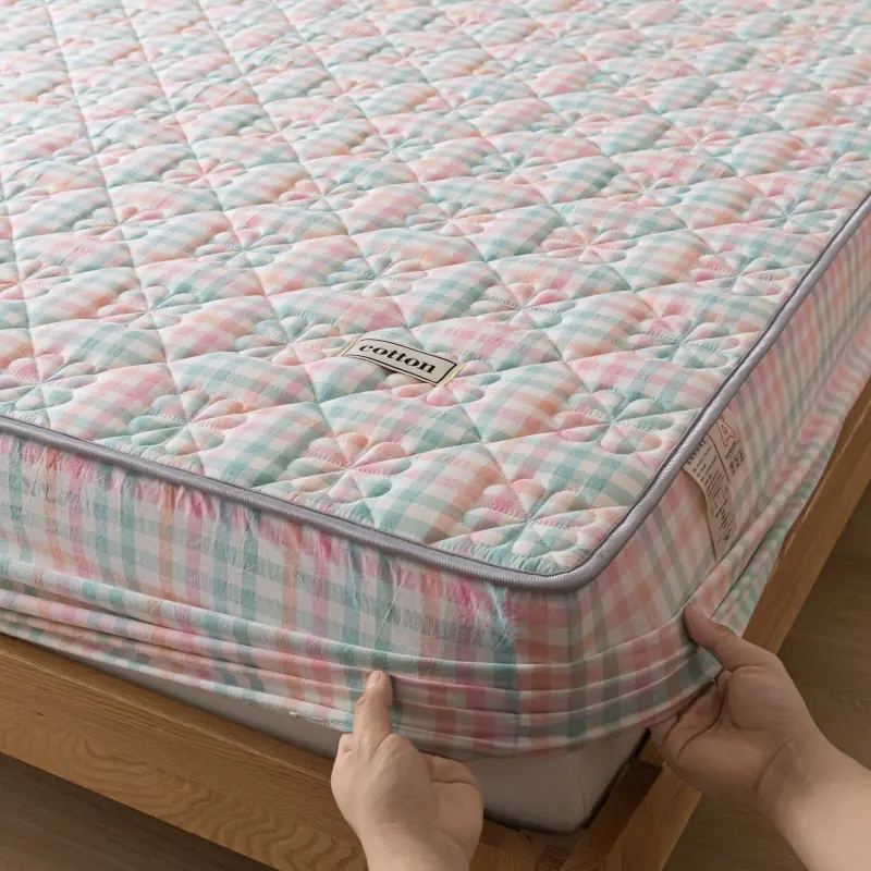 A-Class Antibacterial Washed Cotton Mattress Cover - Soft, Quilted, Hypoallergenic for a Health-Conscious Sleep Sanctuary