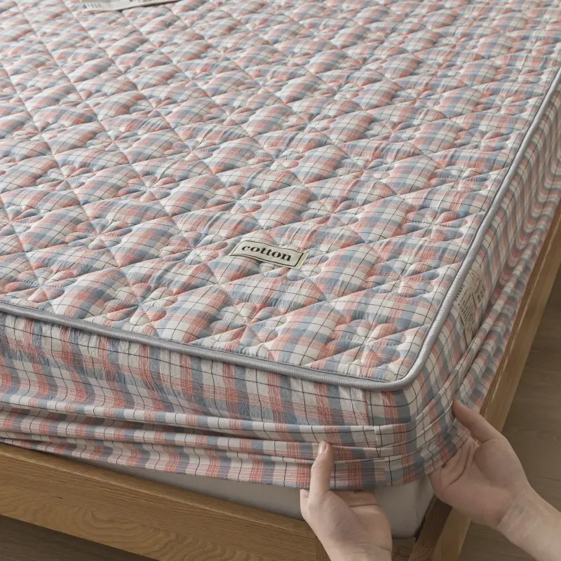 A-Class Antibacterial Washed Cotton Mattress Cover - Soft, Quilted, Hypoallergenic for a Health-Conscious Sleep Sanctuary