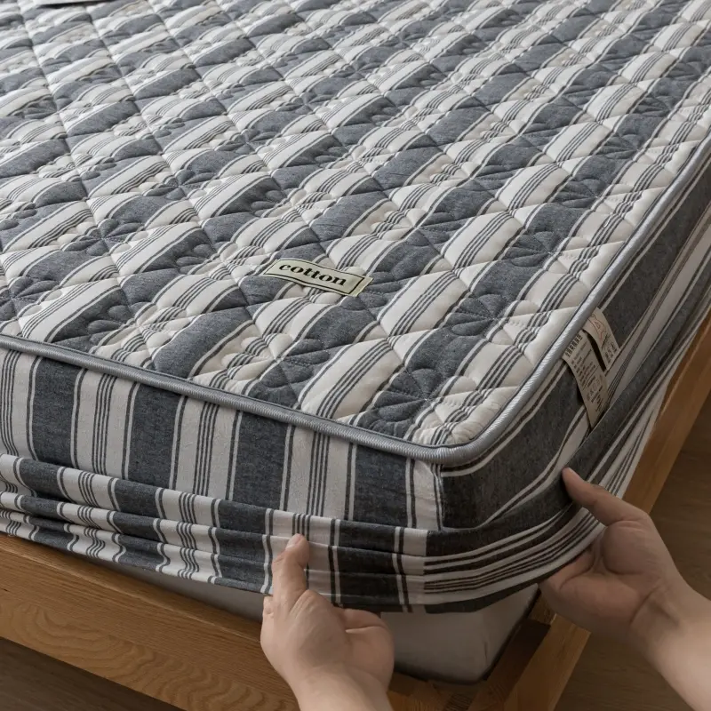 A-Class Antibacterial Washed Cotton Mattress Cover - Soft, Quilted, Hypoallergenic for a Health-Conscious Sleep Sanctuary