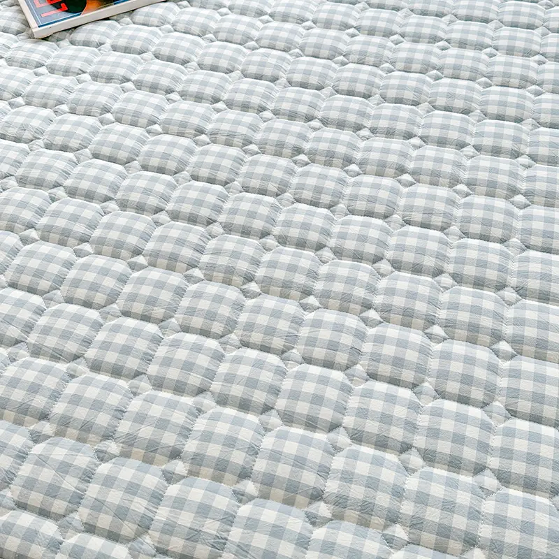 1 Piece Top Cotton Mattress Protector - Breathable Antimicrobial Mattress Cover, Non-Slip Fitted Sheet,Hypoallergenic, Noiseless
