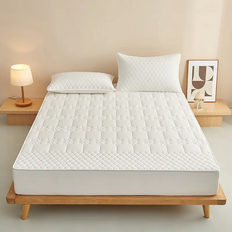 Waterproof Quilted Mattress Protector - Waterproof Fitted Sheet , Jacquard Style Mattress Cover, Antibacterial, Hypoallergenic