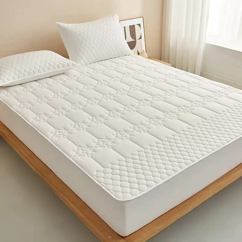 Waterproof Quilted Mattress Protector - Waterproof Fitted Sheet , Jacquard Style Mattress Cover, Antibacterial, Hypoallergenic