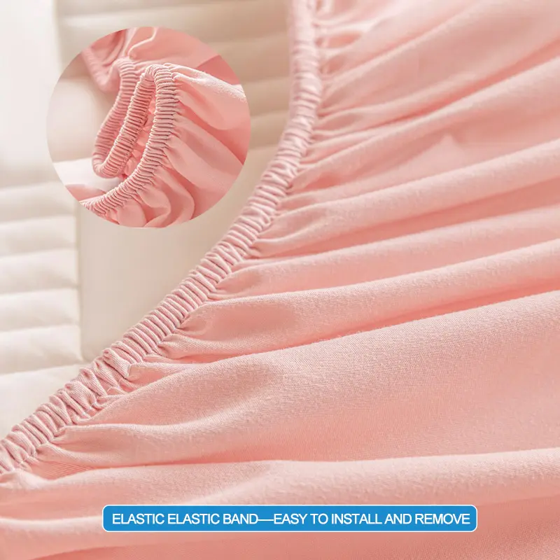 Super Breathable Mattress Cover Durable Machine Washable Mattress Protector Hypoallergenic Bed Fitted Sheet Single Double Size