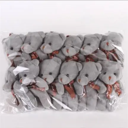 12Pcs/Lot Soft Stuffed Bear Plush Toys Mini Teddy Bear Dolls Toy Small Gift for Party Wedding Keychain Bag Pendant Teddy Doll