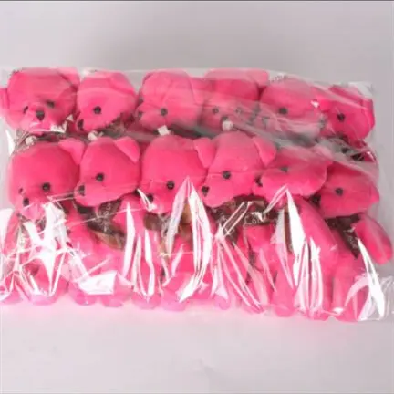 12Pcs/Lot Soft Stuffed Bear Plush Toys Mini Teddy Bear Dolls Toy Small Gift for Party Wedding Keychain Bag Pendant Teddy Doll