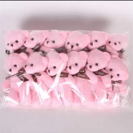 12Pcs/Lot Soft Stuffed Bear Plush Toys Mini Teddy Bear Dolls Toy Small Gift for Party Wedding Keychain Bag Pendant Teddy Doll