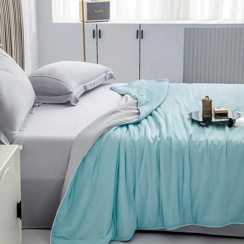 Cooling Blankets Smooth Air Condition Comforter Lightweight  Cooled Breathable Summer Quilt with Double Side Cooling Fabric