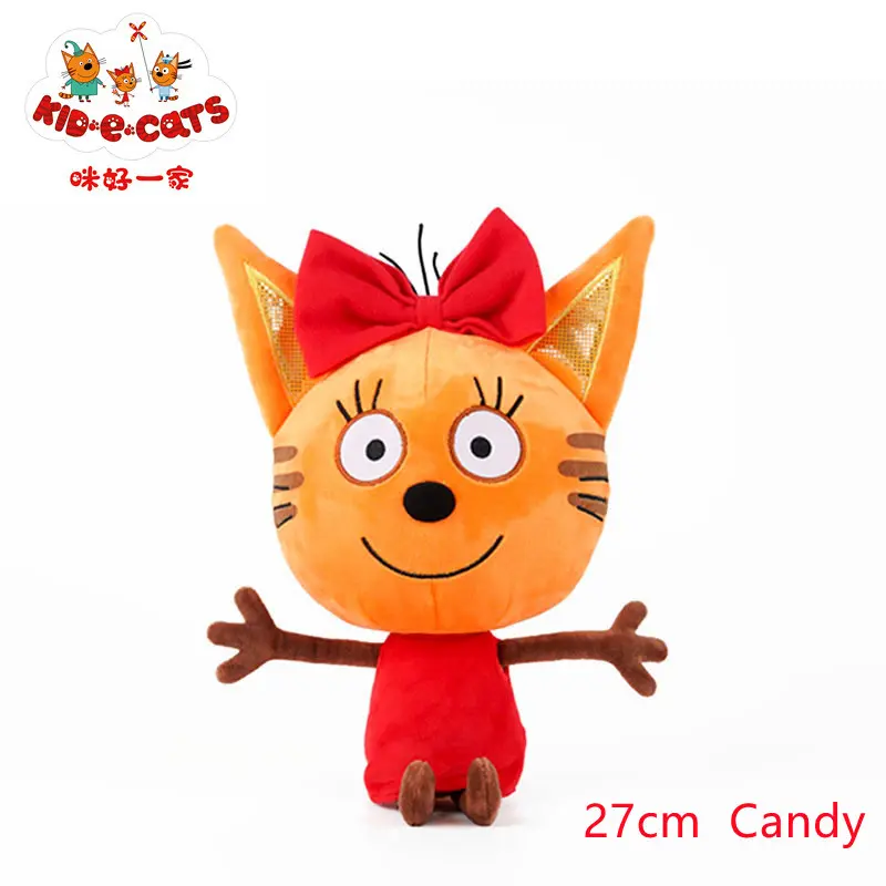 33cm Genuine kid e cats Russian Три кота My Family Three Happy Cats Plush Doll Cookie Candy Pudding Anime Cat Doll Toy Kawaii
