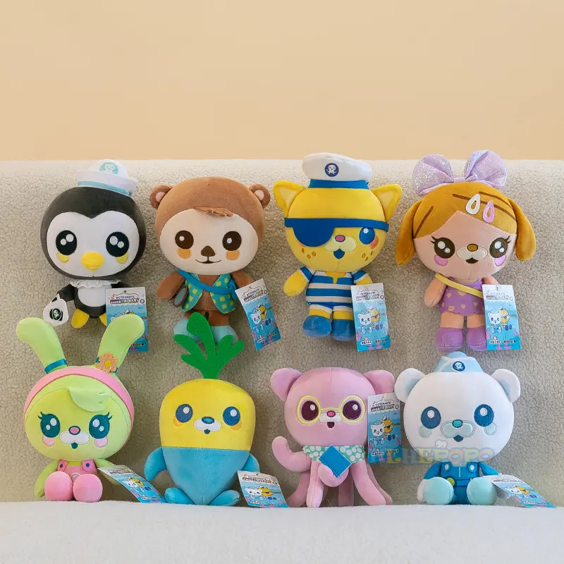 20cm Octonauts Plush Toys with Barnacles, Peso, Kwazii and Tweak Characters - Cute Animal Stuffed Toys for Kids' Birthday Gift