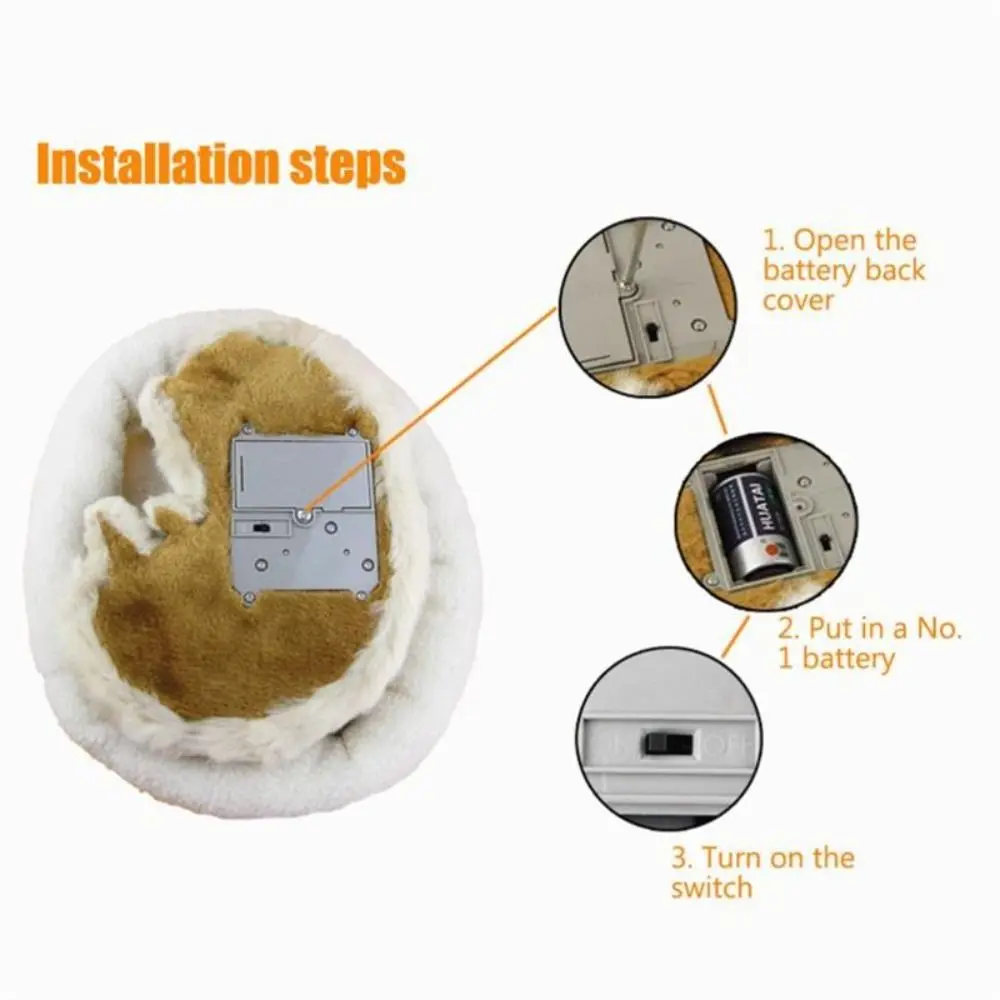 Realistic Cat Dog Sleeping Plush Ornament Breathing Furry Cat Dog Stuffed Toy With Mat Electronic Pet For Home Bedroom Decor
