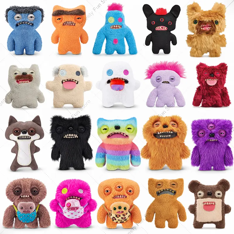 100% Original Fuggler Ugly Monster Plush Toy Fart Face Hairy Fuggs Mini Rascals Series Tooth Monsters Filling Plushies Doll Gift